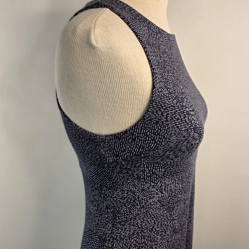 Athleta Women's High Neck A-Line Dress Blue Sleeveless SZ Small Stretchy - Picture 4 of 7
